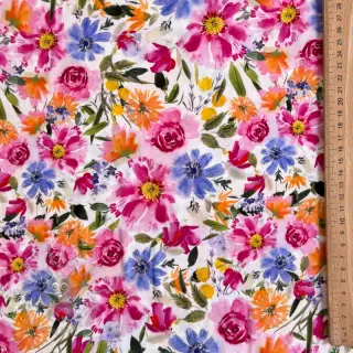Wiskoza RADIANCE Flowers Polly digital print