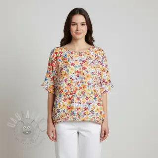 Wiskoza RADIANCE Flowers Jaja digital print