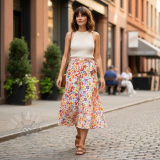 Wiskoza RADIANCE Flowers Jaja digital print