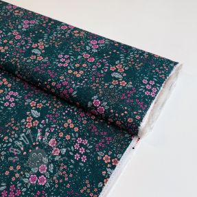 Wiskoza ECOVERO Flowers Galia green