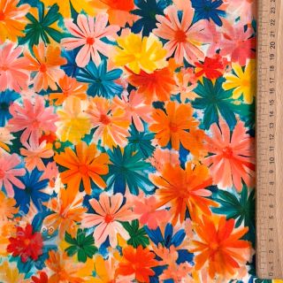 Wiskoza ECOVERO Flowers design C digital print