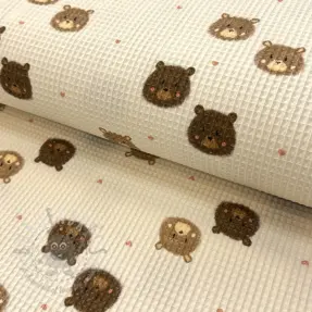 Wafel bawełniany Bears digital print