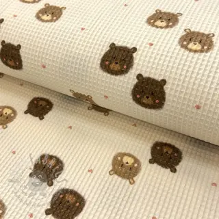 Wafel bawełniany Bears digital print