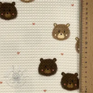 Wafel bawełniany Bears digital print