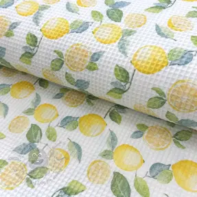 Wafel bawełniany Lemons digital print