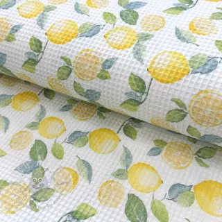 Wafel bawełniany Lemons digital print