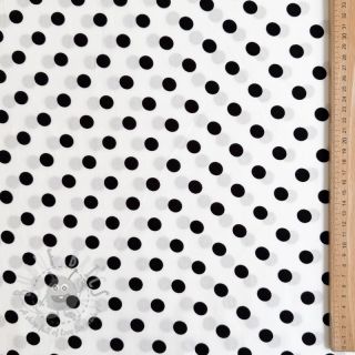 Wiskoza RADIANCE Polka dot white