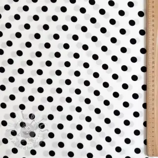 Wiskoza RADIANCE Polka dot white