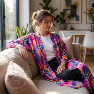 Wiskoza SATIN Flowers Danna digital print