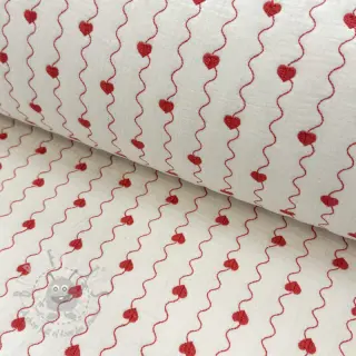 Muślin double gauze STEPPED Heart