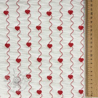 Muślin double gauze STEPPED Heart