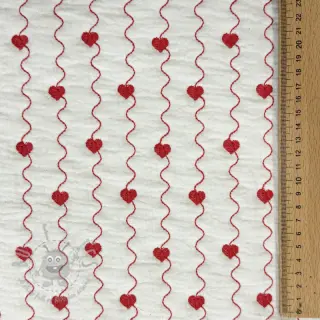 Muślin double gauze STEPPED Heart