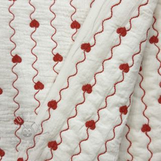 Muślin double gauze STEPPED Heart