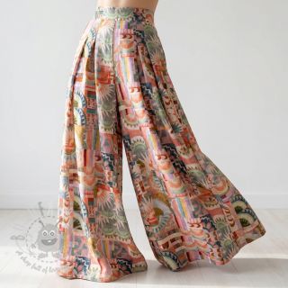 Wiskoza ECOVERO Abstract multi digital print