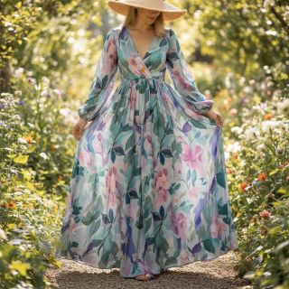 Wiskoza RADIANCE Flower design C digital print