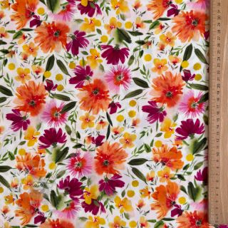 Wiskoza STRETCH Flowers Sonja digital print