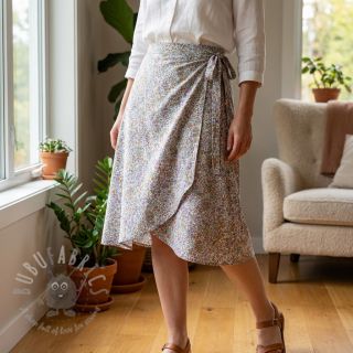 Wiskoza ECOVERO Flowers Galia offwhite