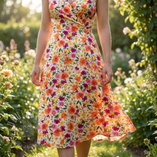 Wiskoza STRETCH Flowers Sonja digital print