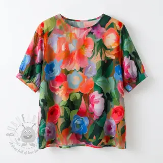 Wiskoza RADIANCE Flower design B digital print