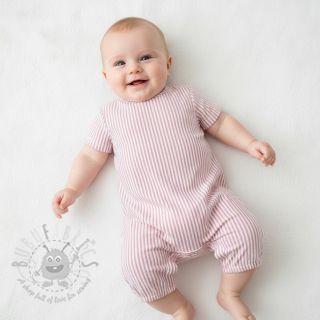 Muślin double gauze YARN DYED Summer stripe rose