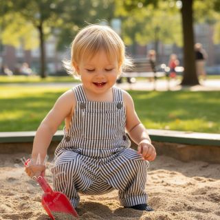 Muślin double gauze YARN DYED Summer stripe navy