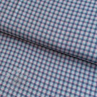 Bawełniana tkanina YARN DYED Check Anabel teal