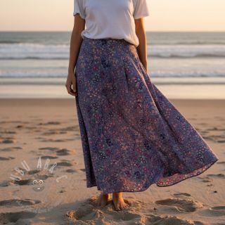 Wiskoza ECOVERO Flowers Galia purple