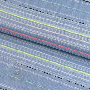 Bawełniana tkanina YARN DYED NEON Stripe summer