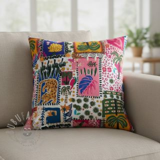 Bawełniana tkanina SATIN Summer patchwork digital print