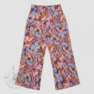 Bawełniana tkanina VISCOSE Flowers dark petrol