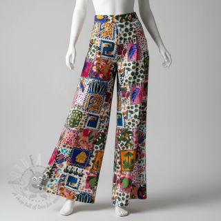 Bawełniana tkanina SATIN Summer patchwork digital print