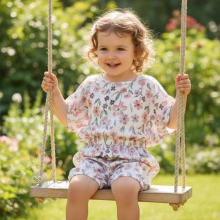 Muślin double gauze Flowers Jana digital print