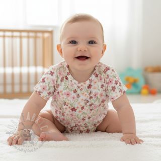 Muślin double gauze Flowers Sisi digital print