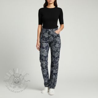 JEANS DENIM JACQUARD Flowie