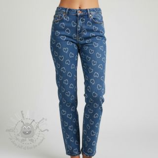 JEANS DENIM JACQUARD Hearts