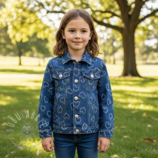 JEANS DENIM JACQUARD Hearts