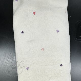 Tkanina płaszczowa TEDDY EMBROIDERY Hearts ecru 2nd class