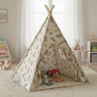 Tkanina dekoracyjna Linenlook Tomte Easter Egg digital print