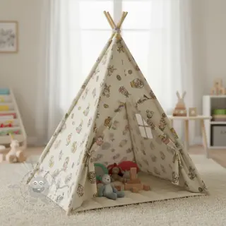 Tkanina dekoracyjna Linenlook Tomte Easter Egg digital print