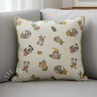 Tkanina dekoracyjna Linenlook Tomte Easter Egg digital print