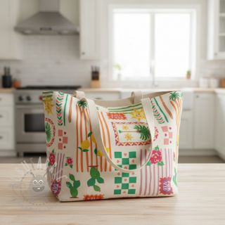 Tkanina dekoracyjna Linenlook Pura Vida Patch digital print