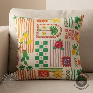 Tkanina dekoracyjna Linenlook Pura Vida Patch digital print
