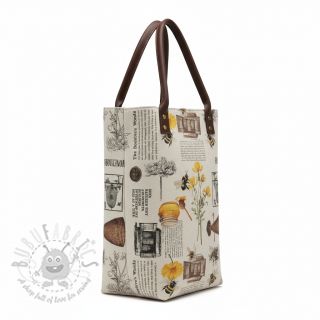 Tkanina dekoracyjna Linenlook Bee Honey Recipe digital print