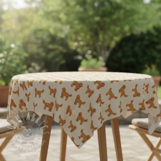 Tkanina dekoracyjna Linenlook Labradoodle Dog Love digital print