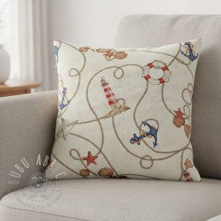 Tkanina dekoracyjna Linenlook Maritime Rope Mix digital print