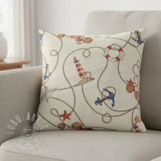 Tkanina dekoracyjna Linenlook Maritime Rope Mix digital print