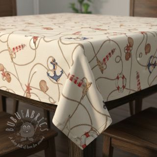 Tkanina dekoracyjna Linenlook Maritime Rope Mix digital print