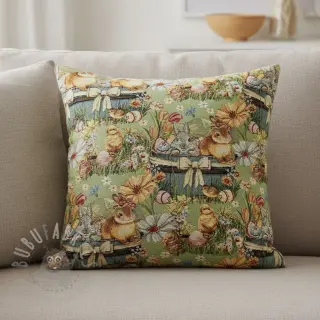 Tkanina dekoracyjna GOBELIN premium Playful Easter Scene