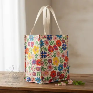 Tkanina dekoracyjna Linenlook Flower Fiesta Field digital print