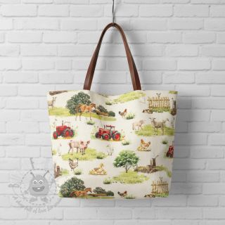 Tkanina dekoracyjna Cosy Farm Animals digital print